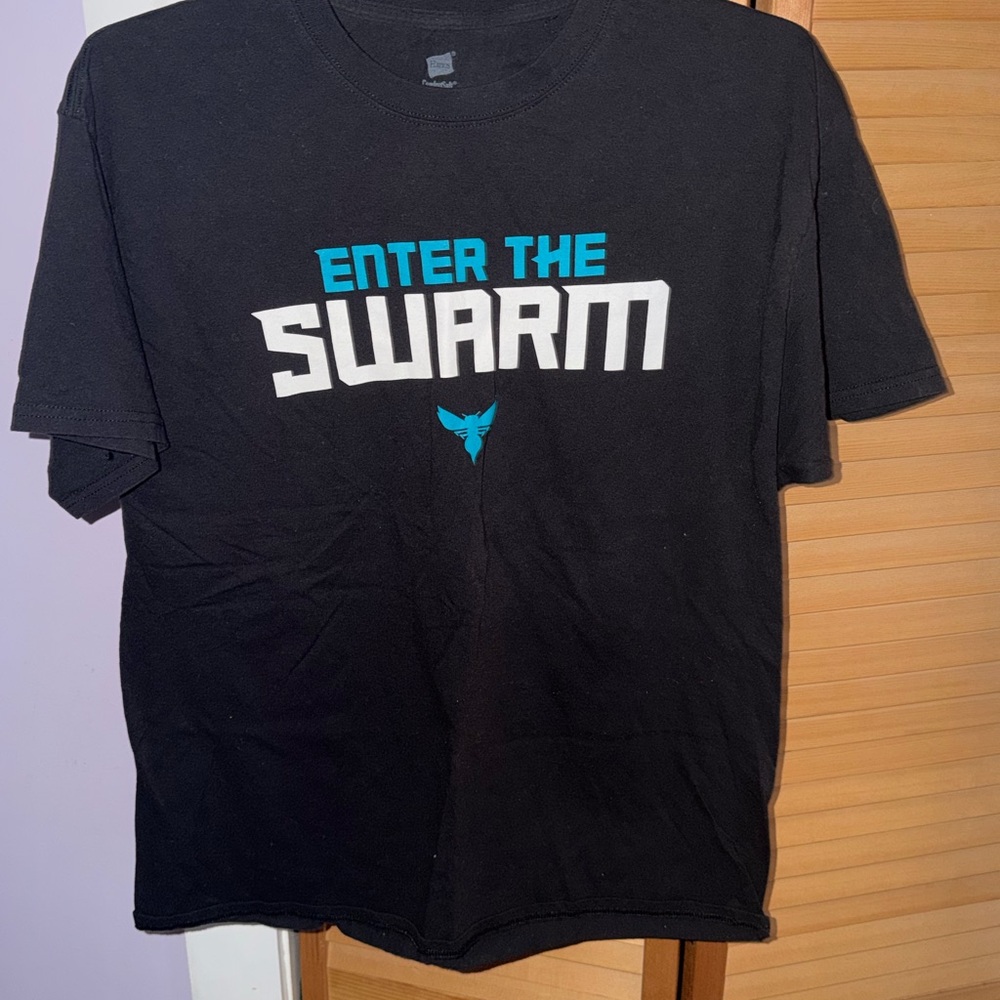 NBA Charlotte Hornets Hanes Black 'Enter the Swarm' Tee